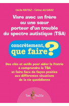 Vivre avec un frère ou une soeur porteur d'un trouble du spectre autistique, tsa