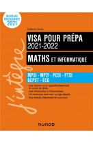 Maths et informatique - visa pour la prépa 2021-2022 - mpsi-mp2i-pcsi-ptsi-bcpst-ecg