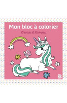 Mini bloc à colorier au pays du calme les chevaux et les poneys