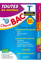 Objectif bac 2023 - term spécialités scientifiques toutes les matières