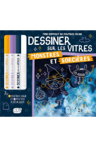 Mon coffret de feutres craie - dessiner sur les vitres monstres et sorcières