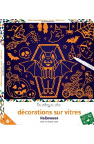 Decorations sur vitres halloween - boite avec accessoires