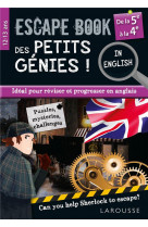 Escape book des petits genies in english de la 5e a la 4e