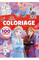 Disney la reine des neiges - coloriage avec plus de 100 stickers (elsa et anna bras croisés) - avec plus de 100 stickers