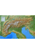 Carte en relief de l-arc alpin