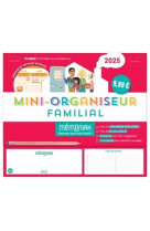 Mini-organiseur familial mémoniak, calendrier familial mensuel (sept. 2024- déc. 2025)