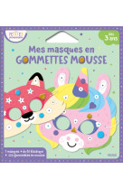 Mes masques en gommettes mousse - animaux