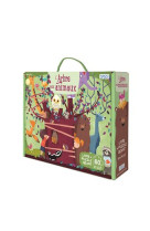 L-arbre aux animaux - livre et puzzle geant 60 pieces