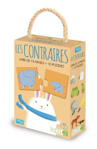 Puzzle 2 - les contraires - livre de 10 pages + 10 puzzles 2 ans