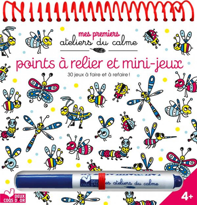 POINTS A RELIER ET MINI-JEUX - BLOC A SPIRALE AVEC FEUTRE EFFACABLE - TCHATCHA ESTELLE - NC