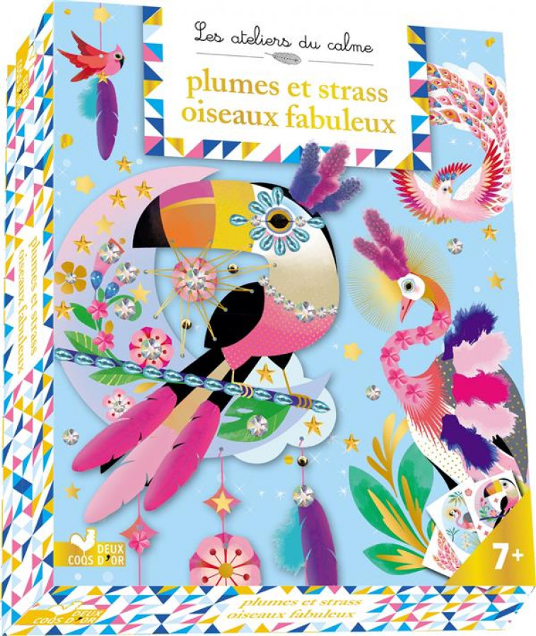 PLUMES ET STRASS OISEAUX FABULEUX - COFFRET AVEC ACCESSOIRES - BOISSON MARIE-ROSE - HACHETTE