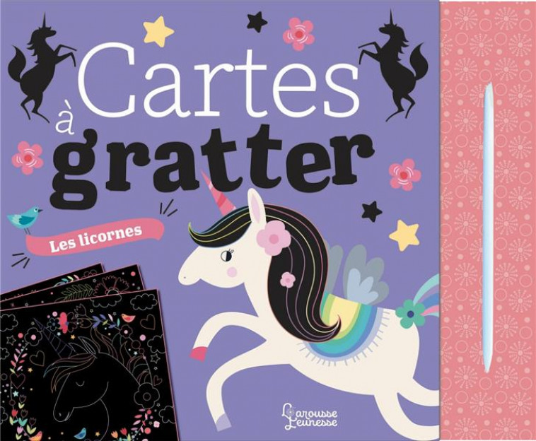 CARTES A GRATTER : LES LICORNES - GUESNE MAUDE - LAROUSSE