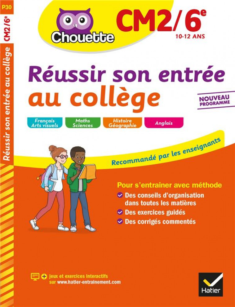 REUSSIR SON ENTREE AU COLLEGE CM2/6E - GRANDCOIN-JOLY - HATIER SCOLAIRE