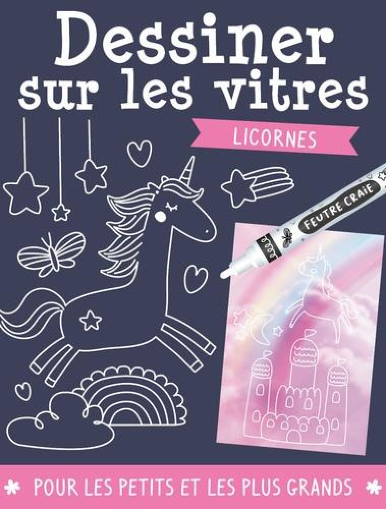 DESSINER SUR LES VITRES - LICORNES - IDEES BOOK CREATIONS - NC