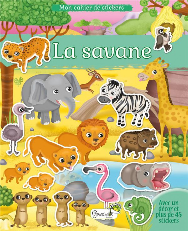 STICKERS - LA SAVANE - COLLECTIF - GRENOUILLE