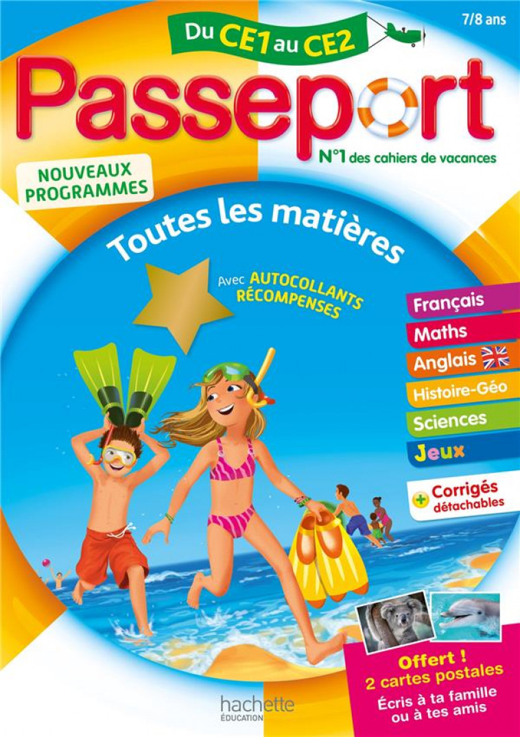 PASSEPORT - DU CE1 AU CE2 (7-8 ANS) - CAHIER DE VACANCES 2021 - BESSIERES/KNOWLES - HACHETTE