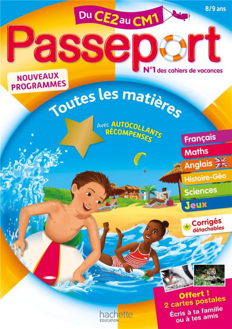 PASSEPORT - DU CE2 AU CM1 (8-9 ANS) - CAHIER DE VACANCES 2021 - BACON/HERETE/KNOWLES - HACHETTE