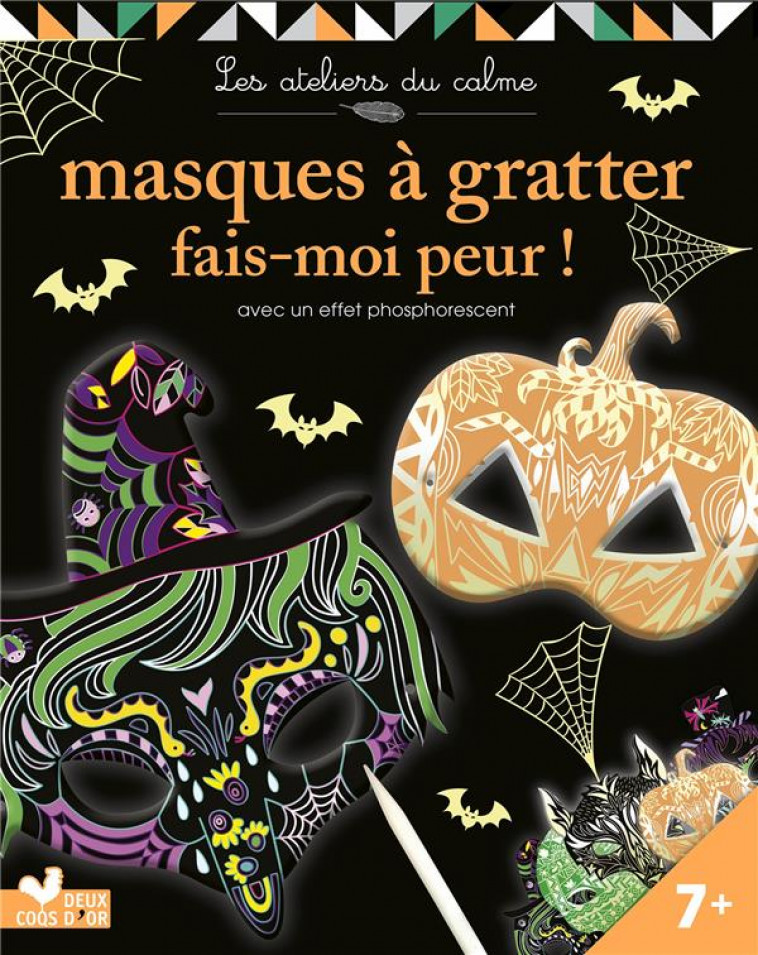 MASQUES A GRATTER FAIS-MOI PEUR ! - POCHETTE AVEC ACCESSOIRES - SOLENNE ET THOMAS - NC