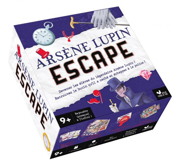 ARSENE LUPIN ESCAPE - BOITE AVEC CARTES ET ACCESSOIRES - HERVIEUX/GUERLAIS - NC