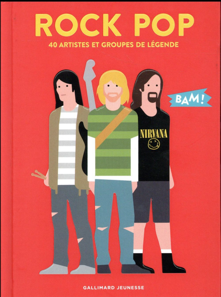 ROCK POP - 40 ARTISTES ET GROUPES DE LEGENDE - GUILLEMINOT/MASI - Gallimard-Jeunesse