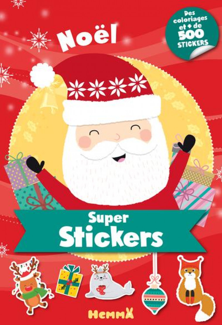 SUPER STICKERS - NOEL (PERE NOEL + CADEAUX) - COLLECTIF - HEMMA