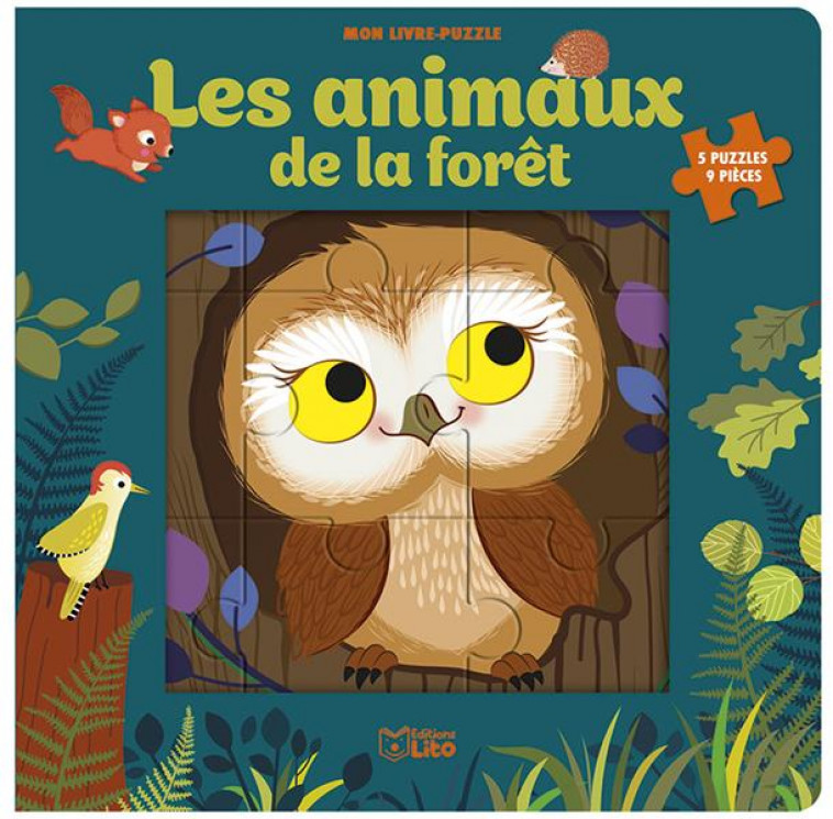 LIVRE PUZZLE 9P ANIMAUX FORET - XXX - LITO