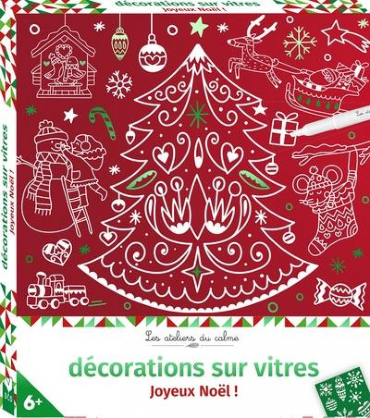 DECORATIONS SUR VITRES JOYEUX NOEL ! - BOITE AVEC ACCESSOIRES - SILEO CINZIA - NC