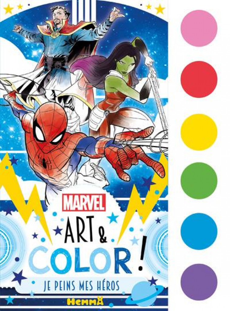 MARVEL - ART & COLOR ! JE PEINS MES HEROS - COLLECTIF - HEMMA