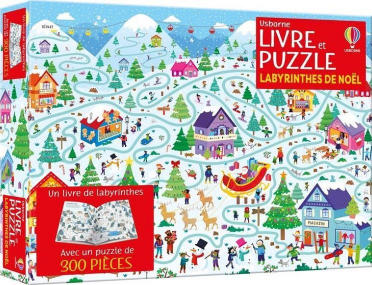 LES LABYRINTHES DE NOEL - COFFRET LIVRE ET PUZZLE - ELLIS LAUREN - NC