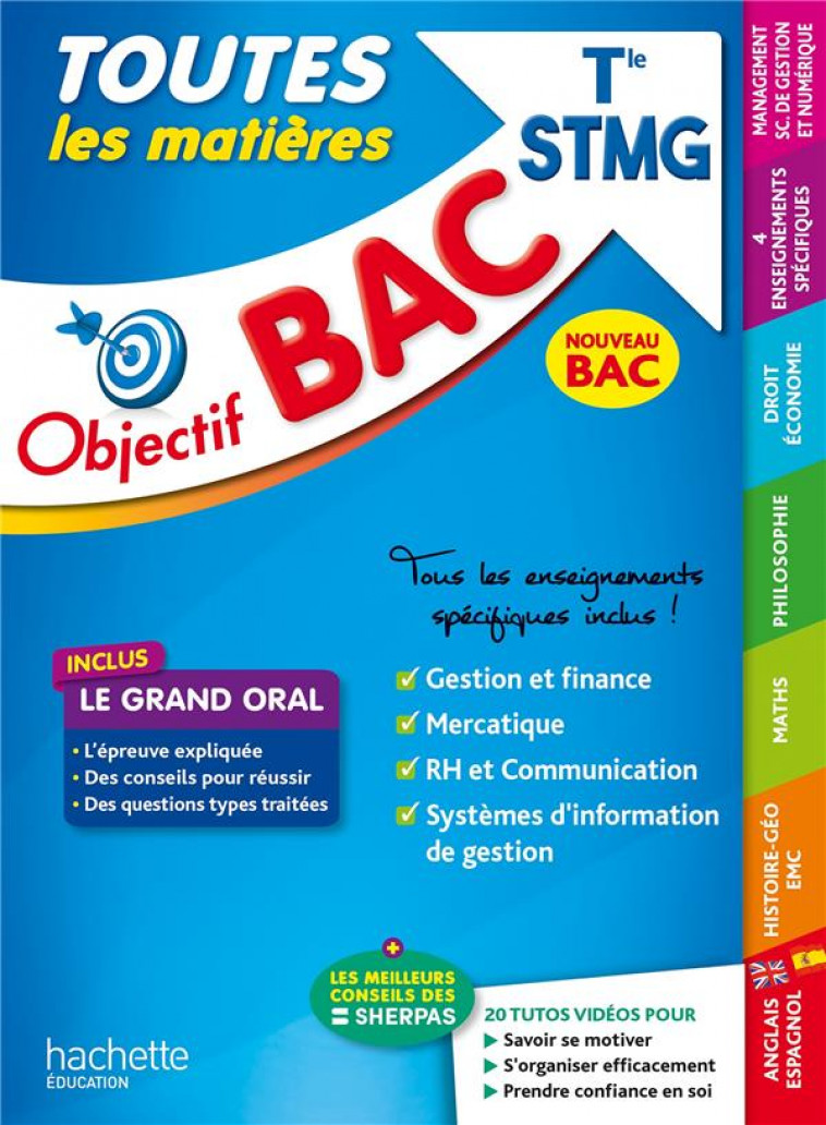 OBJECTIF BAC : TOUTES LES MATIERES  -  TERMINALE STMG - BLOCH/PROST/GARNIER - HACHETTE