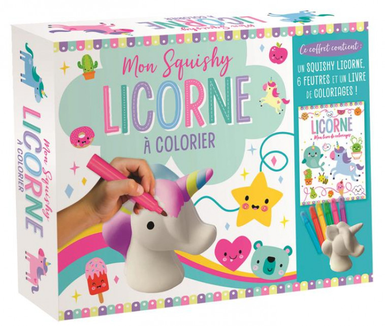 MON SQUISHY A COLORIER - LICORNES NE - ATELIER CLORO - 1 2 3 SOLEIL