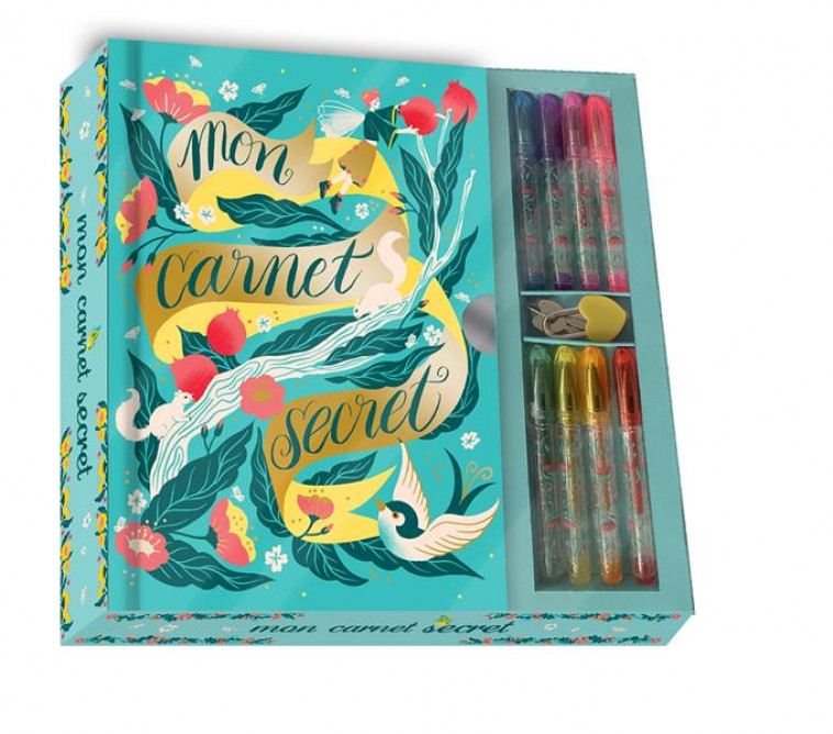 LES ATELIERS DE MANON BUCCIARELLI - MON CARNET SECRET - COFFRET AVEC 8 MINI FEUTRES PAILLETES - BUCCIARELLI MANON - NC