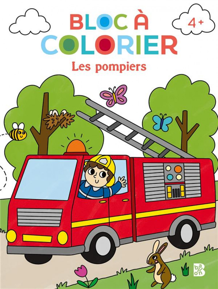 BLOC A COLORIER  - LES POMPIERS - XXX - NC