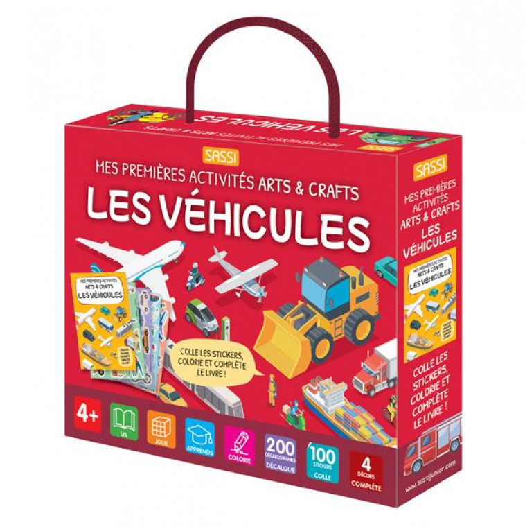 MES PREMIERES ACTIVITES ARTS & CRAFTS. LES VEHICULES - COLLE LES STICKERS, COLORIE ET COMPLETE LE LI - AA.VV. - NC