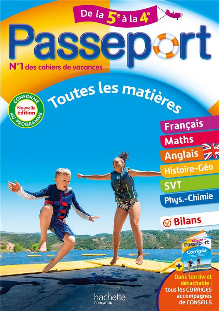 PASSEPORT - TOUTES LES MATIERES - DE LA 5E A LA 4E - CAHIER DE VACANCES 2024 - LISLE/ROUSSEAU - HACHETTE