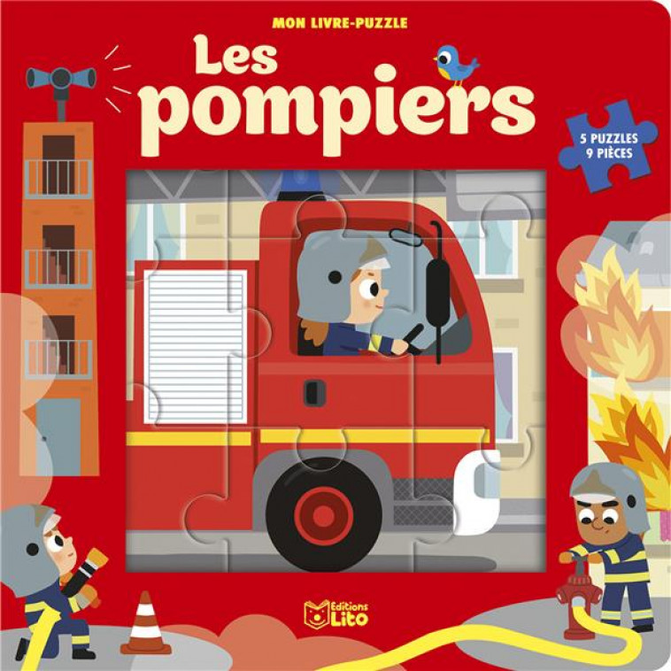 LIVRE PUZZLE  9P LES POMPIERS - XXX - LITO