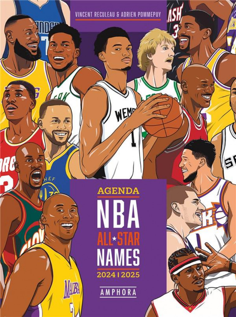 AGENDA ILLUSTRE NBA ALL STAR NAMES SEPTEMBRE 2024 - SEPTEMBRE 2025 - POMMEPUY/RECULEAU - NC