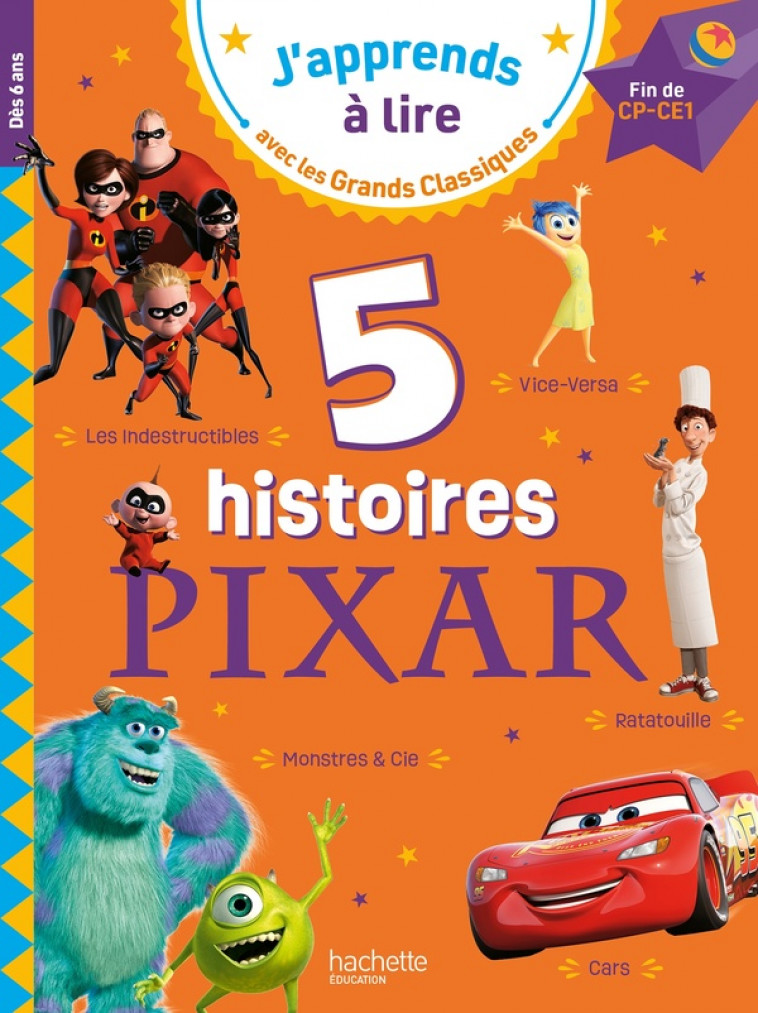 DISNEY - 5 HISTOIRES PIXAR FIN CP-CE1 - ALBERTIN ISABELLE - HACHETTE