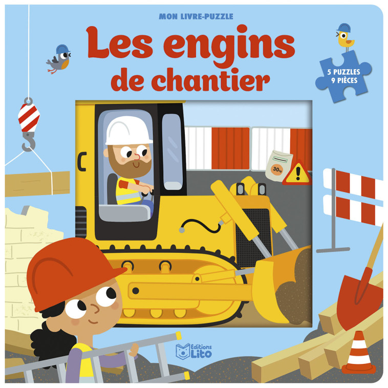 LIVRE PUZZLE 9P ENGINS CHANTIE - XXX - LITO