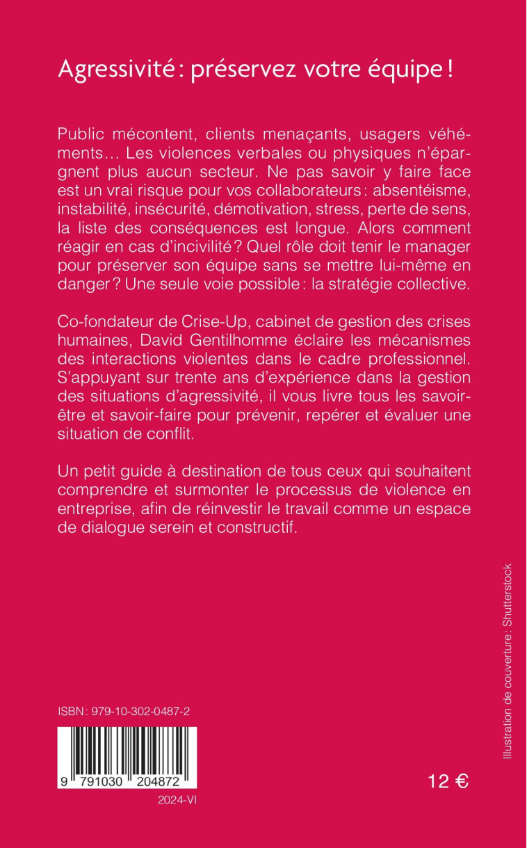 Agressivité : préservez votre équipe ! - David Gentilhomme - FAUVES EDITIONS