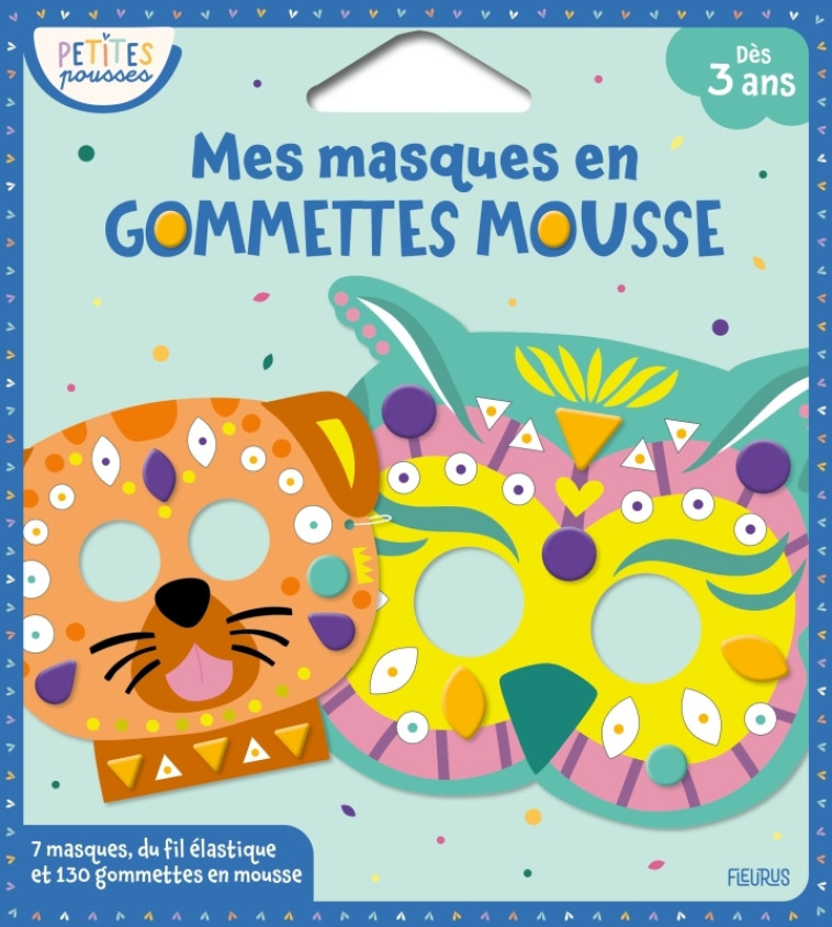 Mes masques en gommettes mousse -  Monsieur Dupont - FLEURUS